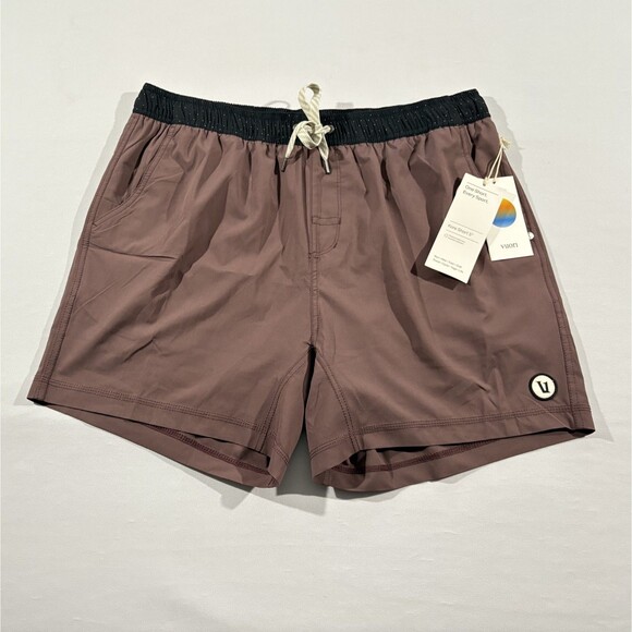 Vuori Mens Kore Chestnut Purple 5" Drawstring Lined Shorts Gym Sz 2XL NWT V367 - Picture 1 of 9
